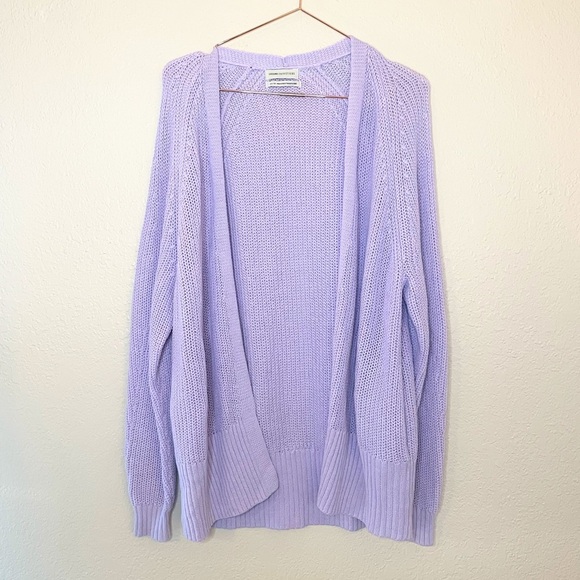 Urban Outfitters Sweaters - Urban Outfitters Lavender Open Knit Cardigan Sweater XS